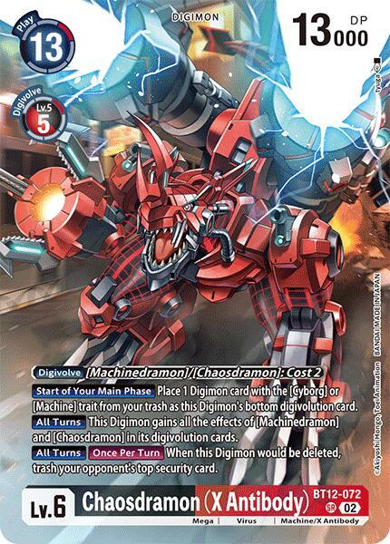 Image of Chaosdramon [BT12-072] (X Antibody) (Alternate Art) [Special Limited Set]