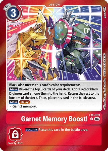 Image of Garnet Memory Boost! [LM-033] [Special Limited Set]
