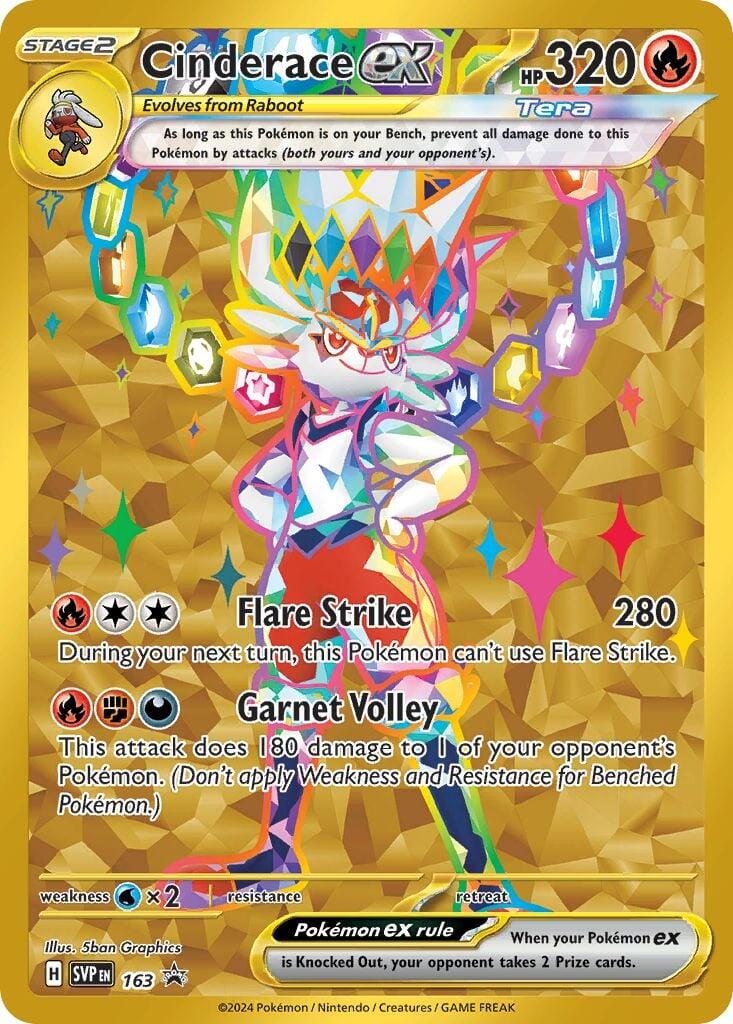 Image of Cinderace ex (163) [Scarlet & Violet: Black Star Promos]