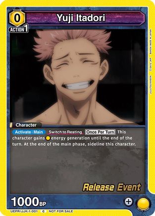 Image of Yuji Itadori (001) (UEPR/JJK-1-001) - UE03BT Jujutsu Kaisen Release Event Cards