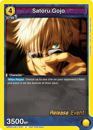 Image of Satoru Gojo (010) (UEPR/JJK-1-010) - UE03BT Jujutsu Kaisen Release Event Cards