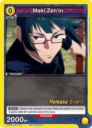 Image of Maki Zen'in (013) (UEPR/JJK-1-013) - UE03BT Jujutsu Kaisen Release Event Cards