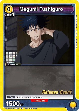 Image of Megumi Fushiguro (019) (UEPR/JJK-1-019) - UE03BT Jujutsu Kaisen Release Event Cards
