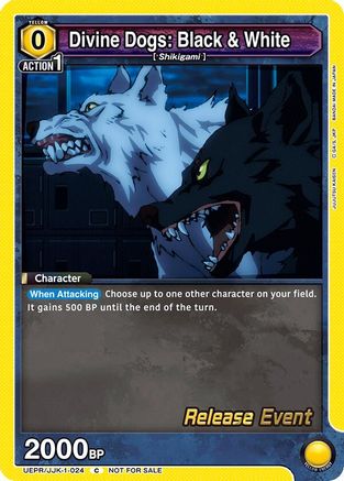 Image of Divine Dogs: Black & White (UEPR/JJK-1-024) - UE03BT Jujutsu Kaisen Release Event Cards