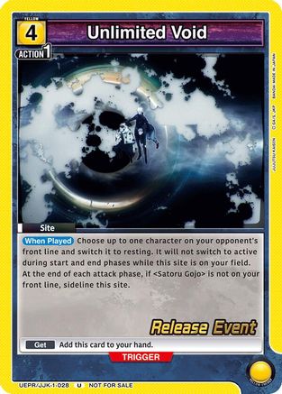 Image of Unlimited Void (UEPR/JJK-1-028) - UE03BT Jujutsu Kaisen Release Event Cards