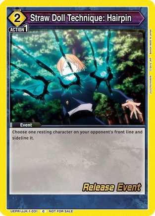 Image of Straw Doll Technique: Hairpin (UEPR/JJK-1-031) - UE03BT Jujutsu Kaisen Release Event Cards
