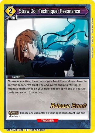 Image of Straw Doll Technique: Resonance (UEPR/JJK-1-032) - UE03BT Jujutsu Kaisen Release Event Cards