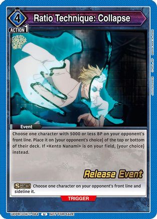 Image of Ratio Technique: Collapse (UEPR/JJK-1-064) - UE03BT Jujutsu Kaisen Release Event Cards