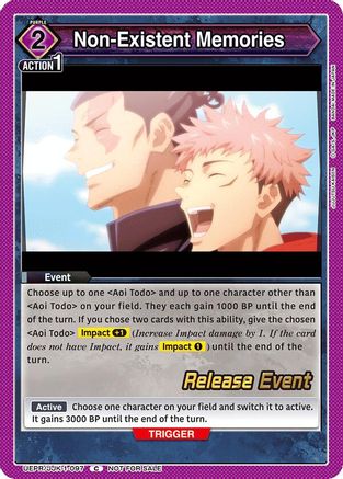 Image of Non-Existent Memories (UEPR/JJK-1-097) - UE03BT Jujutsu Kaisen Release Event Cards