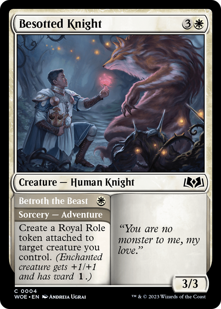 Image of Besotted Knight // Betroth the Beast [Wilds of Eldraine]