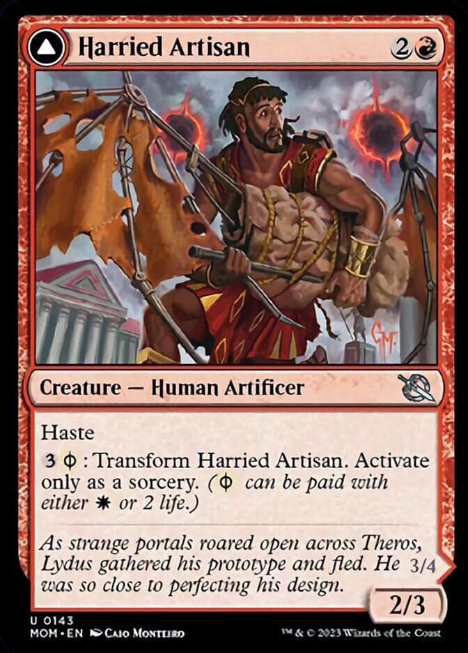 Image of Harried Artisan // Phyrexian Skyflayer [March of the Machine]
