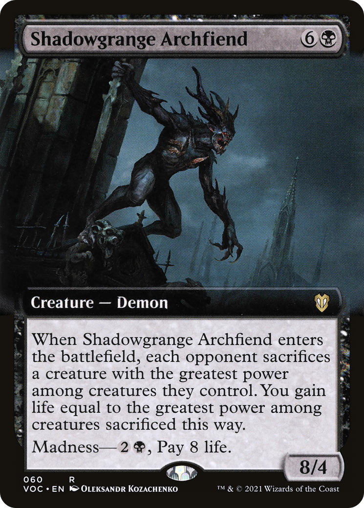 Image of Shadowgrange Archfiend (Extended Art) [Innistrad: Crimson Vow Commander]