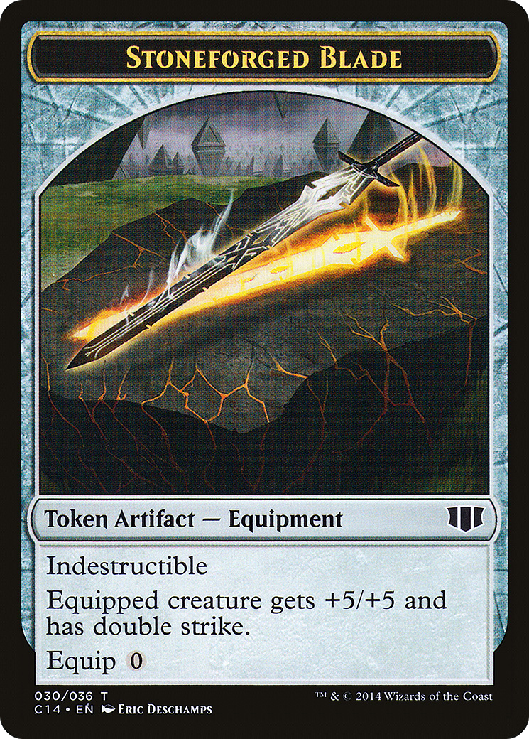Image of Stoneforged Blade // Germ Double-Sided Token [Commander 2014 Tokens]