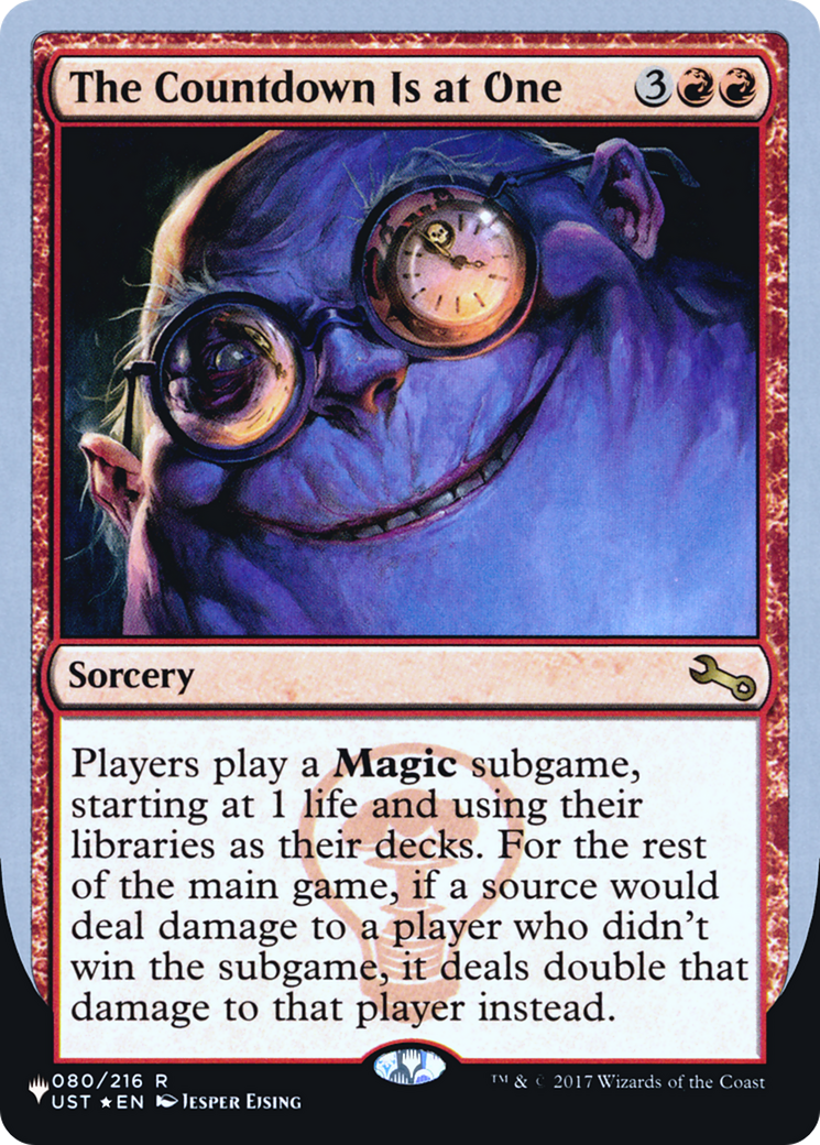 Image of The Countdown Is at One (Unfinity Foil Edition) [The List]