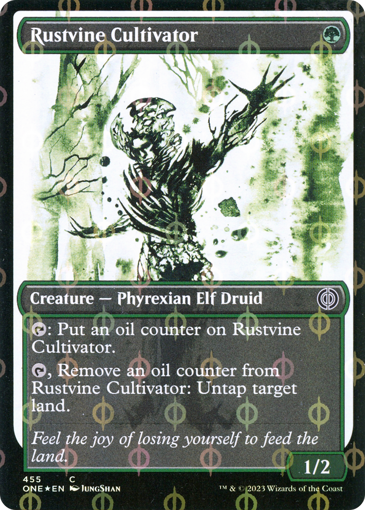 Image of Rustvine Cultivator (Showcase Ichor Step-and-Compleat Foil) [Phyrexia: All Will Be One]