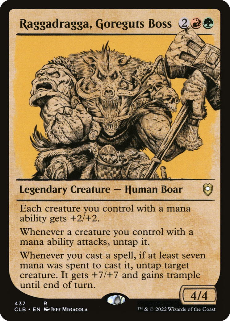Image of Raggadragga, Goreguts Boss (Showcase) [Commander Legends: Battle for Baldur's Gate]