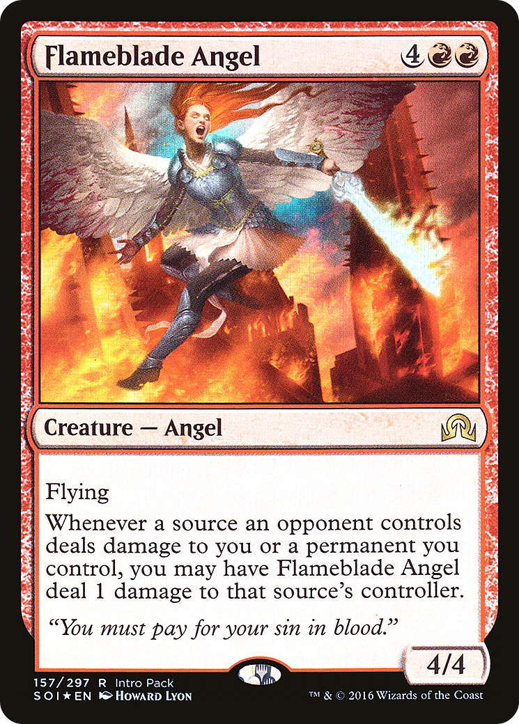 Image of Flameblade Angel (Intro Pack) [Shadows over Innistrad Promos]