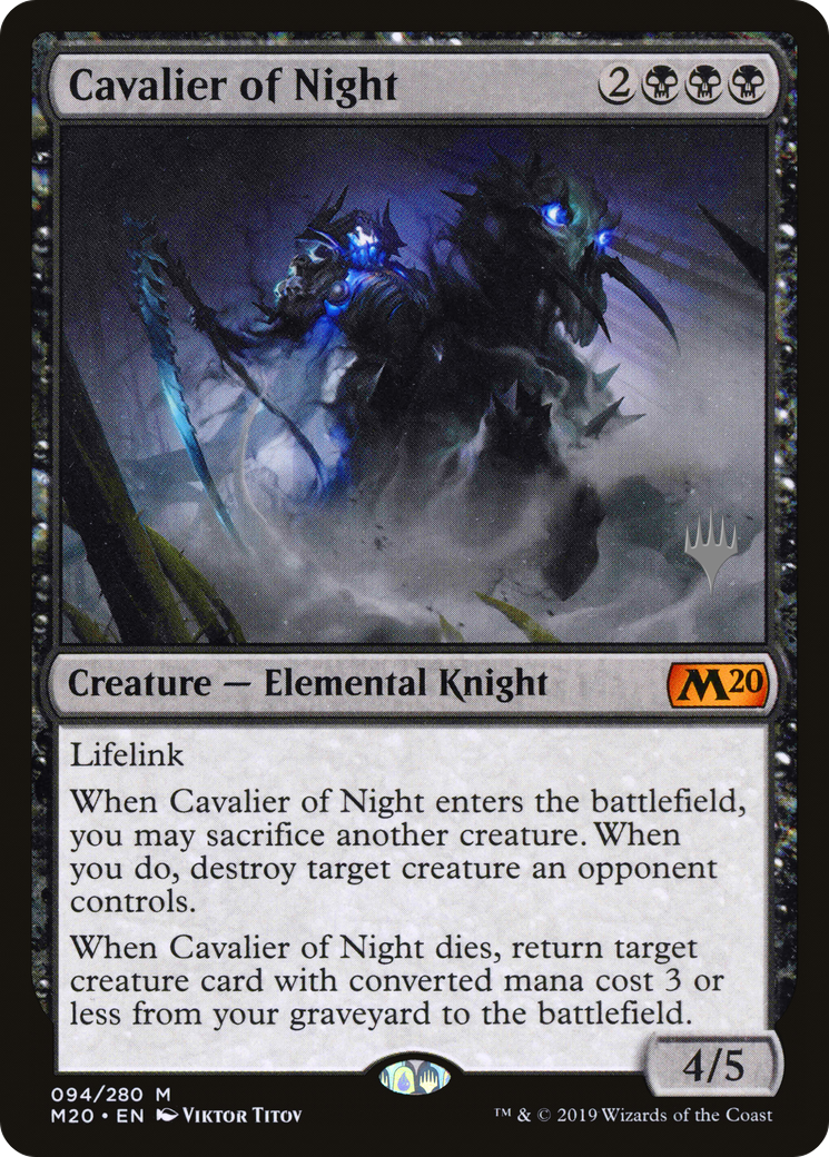 Image of Cavalier of Night (Promo Pack) [Core Set 2020 Promos]
