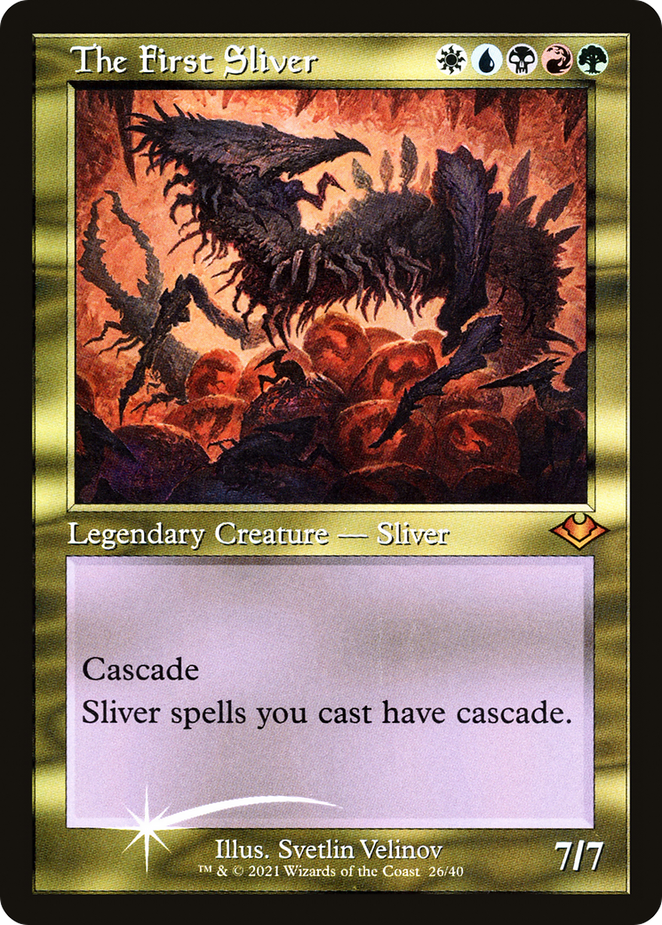Image of The First Sliver (Retro Frame) (MH1-026) - Modern Horizons 1 Timeshifts Etched Foil