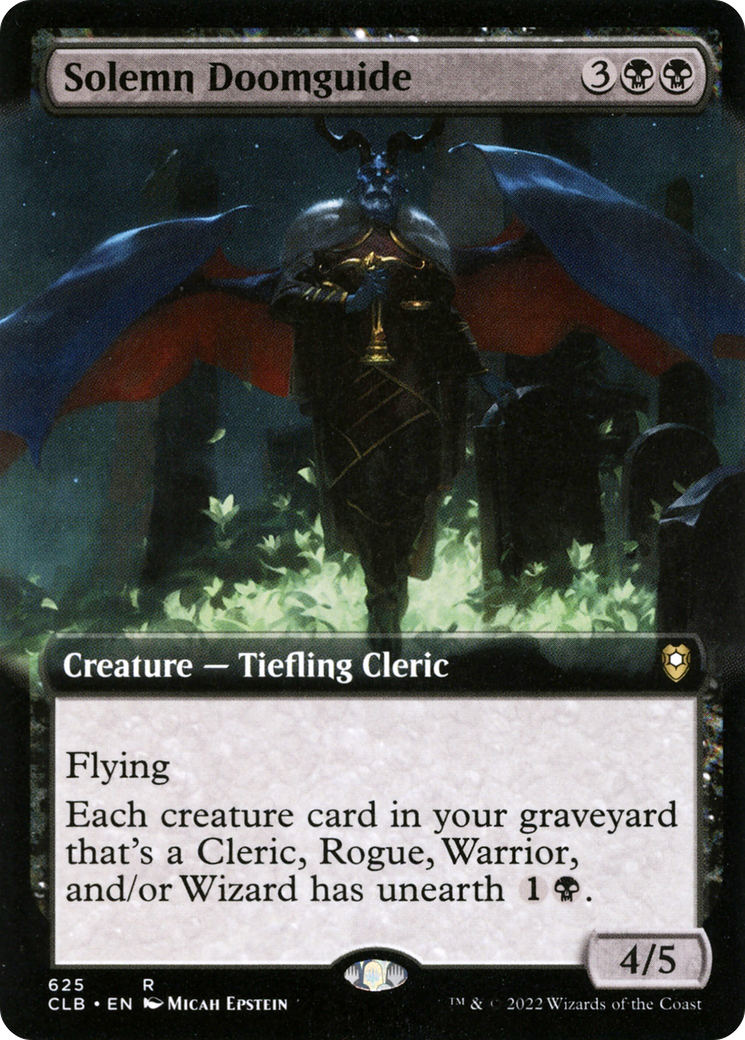 Image of Solemn Doomguide (Extended Art) [Commander Legends: Battle for Baldur's Gate]
