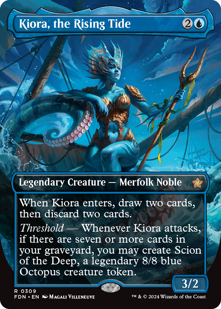 Image of Kiora, the Rising Tide (Borderless) [Foundations]