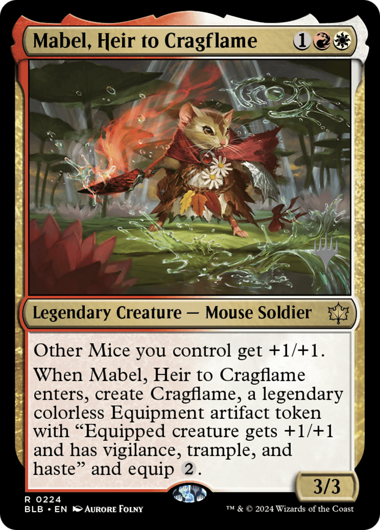 Image of Mabel, Heir to Cragflame (Promo Pack) [Bloomburrow Promos]