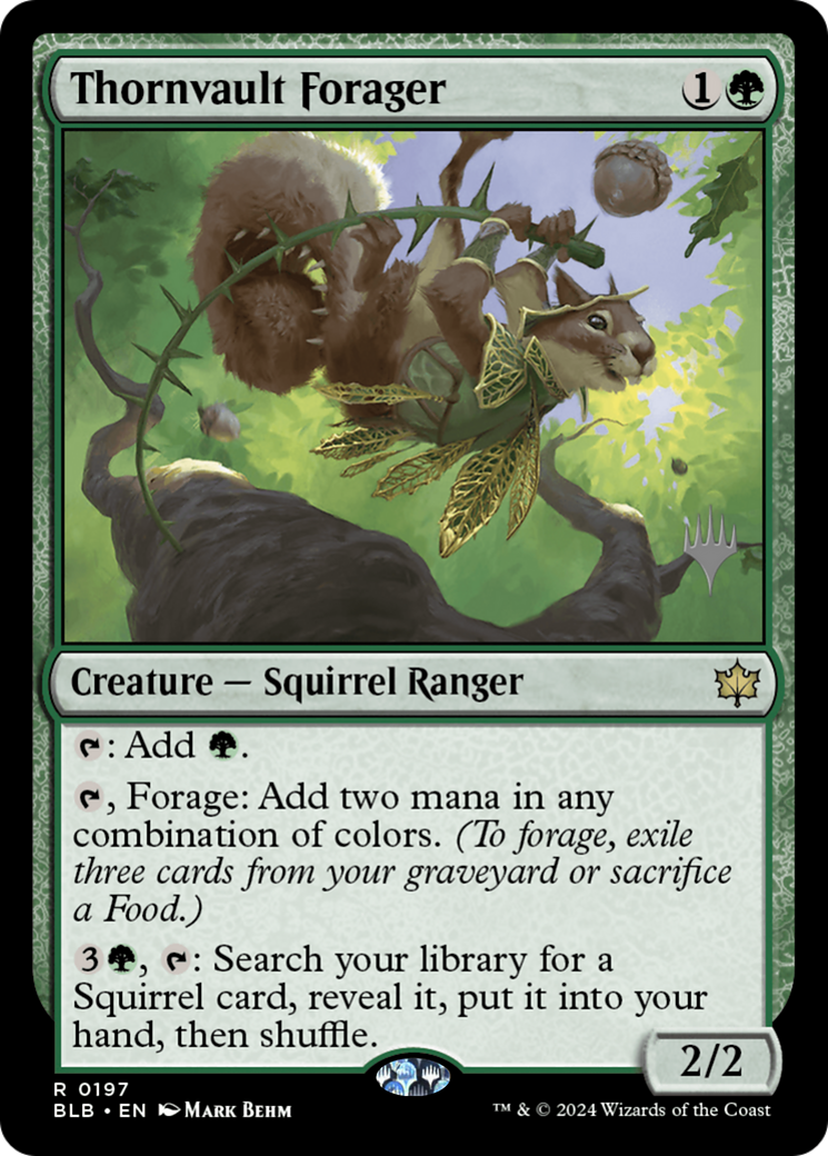 Image of Thornvault Forager (Promo Pack) [Bloomburrow Promos]