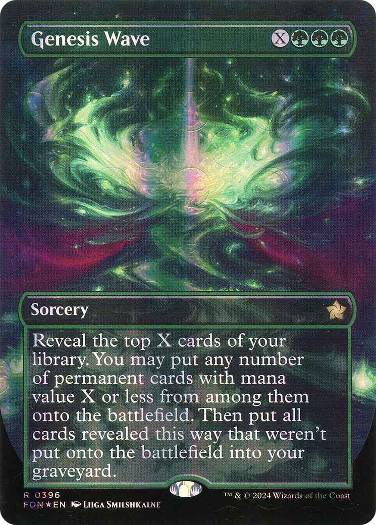 Image of Genesis Wave (Borderless) (Mana Foil) [Foundations]