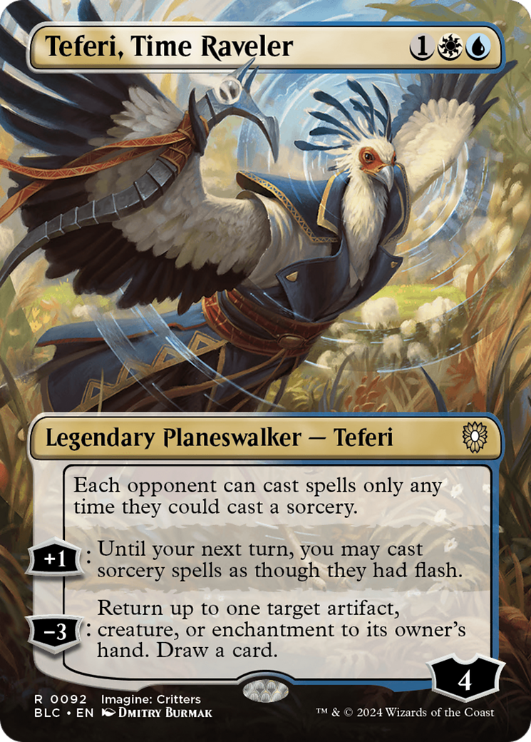 Image of Teferi, Time Raveler (Borderless) [Bloomburrow Commander]