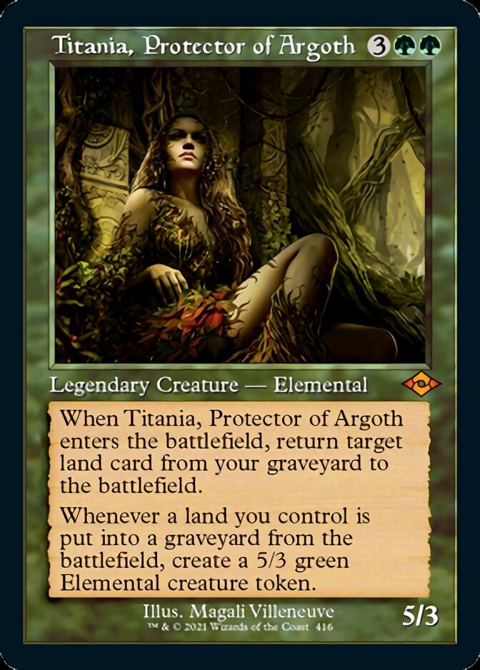 Image of Titania, Protector of Argoth (Retro Foil Etched) [Modern Horizons 2]