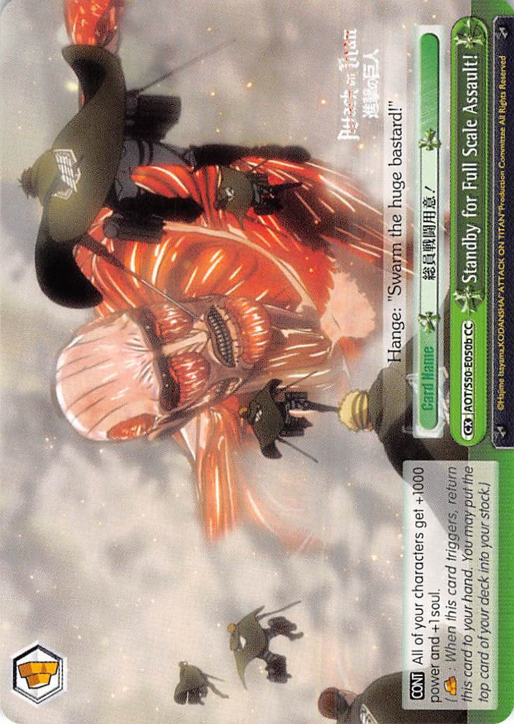 Image of Standby for Full Scale Assault! (AOT/S50-E050b CC) [Attack on Titan Vol. 2]