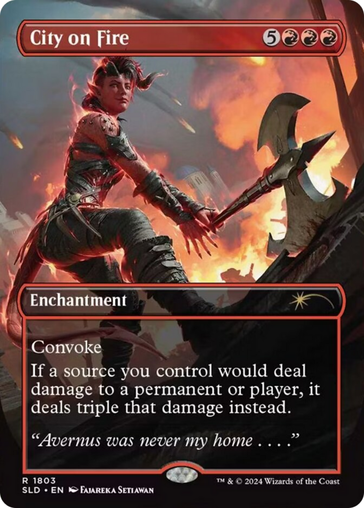 Image of City on Fire (SLD-1803) - Secret Lair Drop (Borderless) Foil