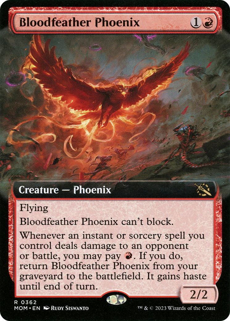 Image of Bloodfeather Phoenix (Extended Art) [March of the Machine]
