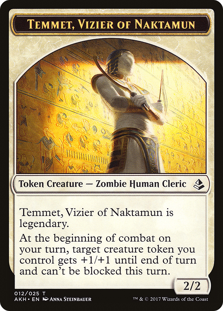 Image of Temmet, Vizier of Naktamun Token (AKH-012) - Amonkhet Tokens Foil