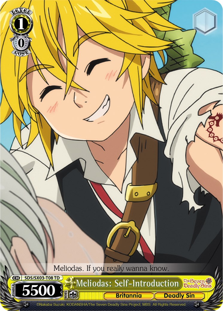 Image of Meliodas: Self-Introduction (SDS/SX03-T08 TD) [The Seven Deadly Sins]