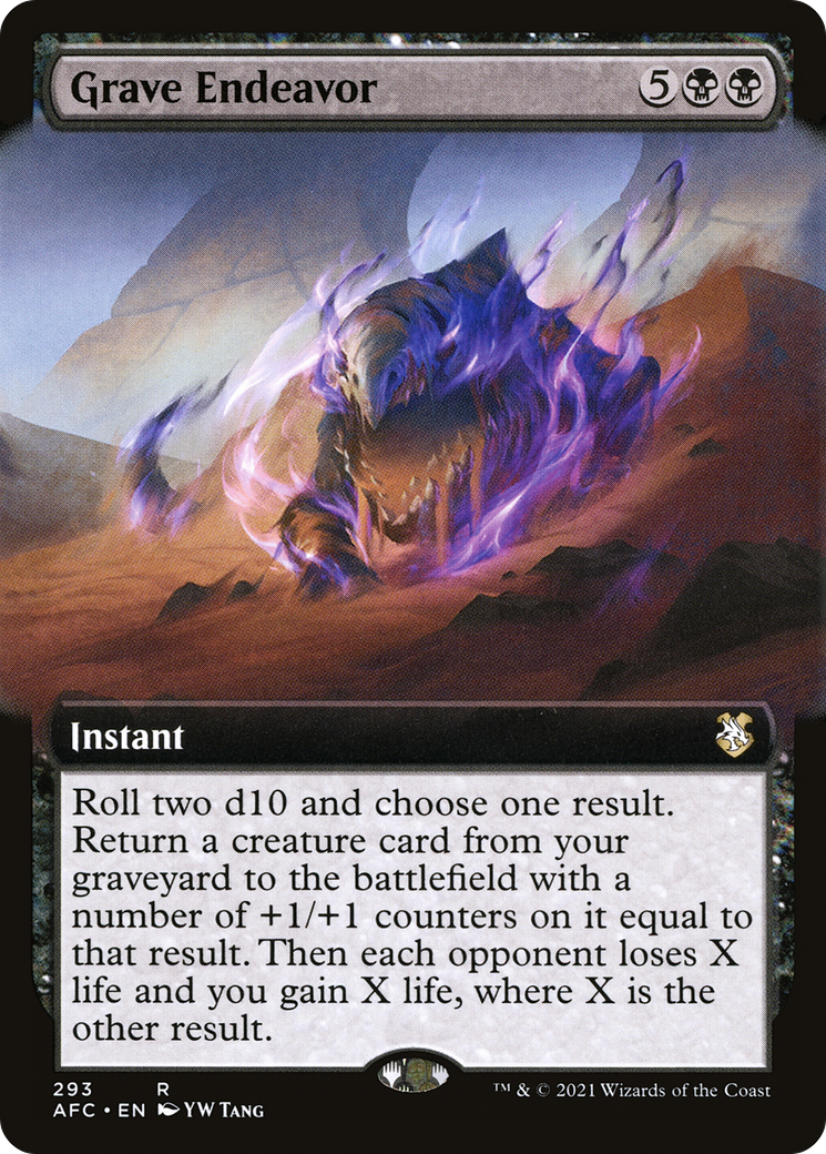 Image of Grave Endeavor (Extended Art) [Dungeons & Dragons: Adventures in the Forgotten Realms Commander]