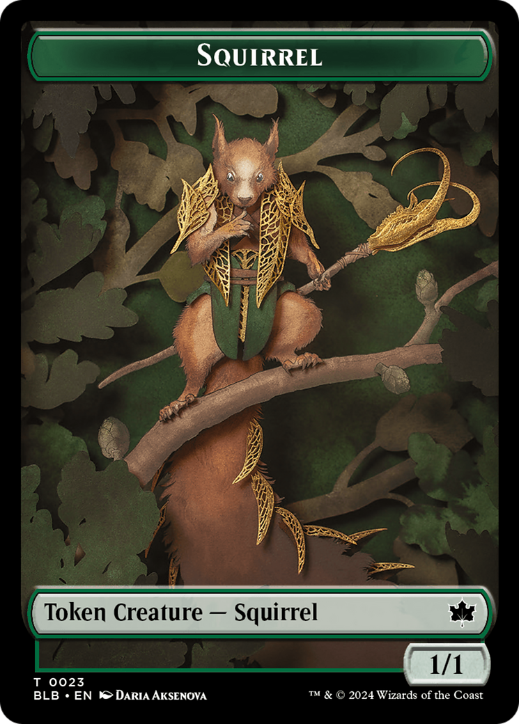 Image of Squirrel Token [Bloomburrow Tokens]