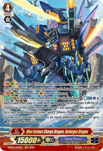 Image of Blue Furious Charge Dragon, Furiargus Dragon (D-PS01/SR21EN) [P Clan Collection 2022]