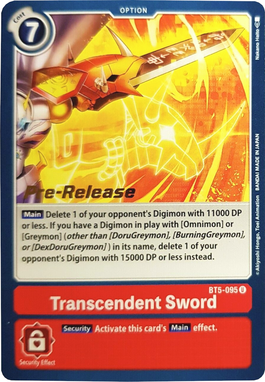 Image of Transcendent Sword [BT5-095] [Battle of Omni Pre-Release Promos]