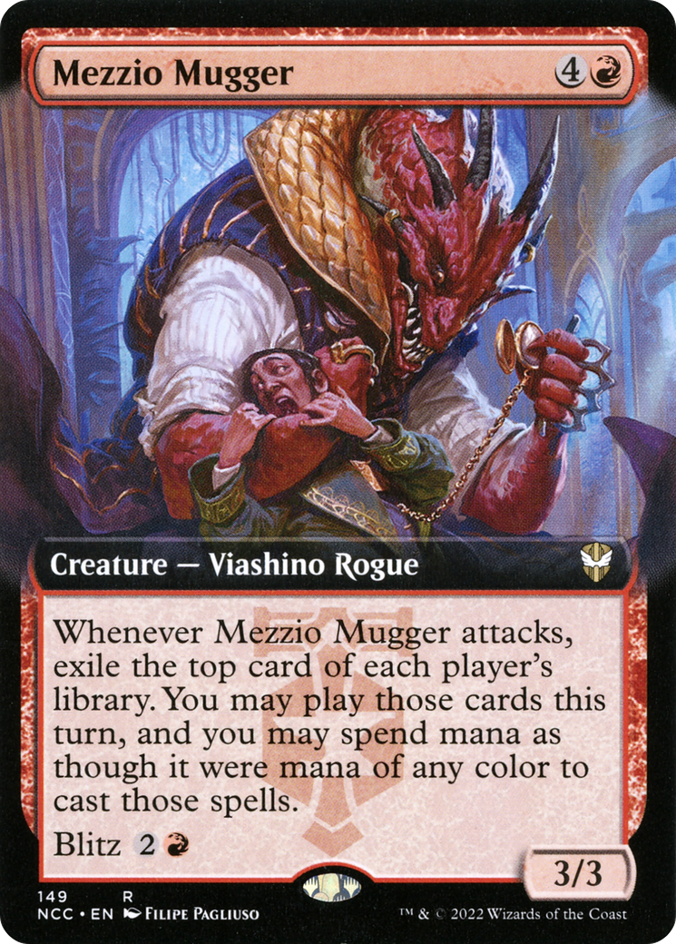 Image of Mezzio Mugger (Extended Art) [Streets of New Capenna Commander]