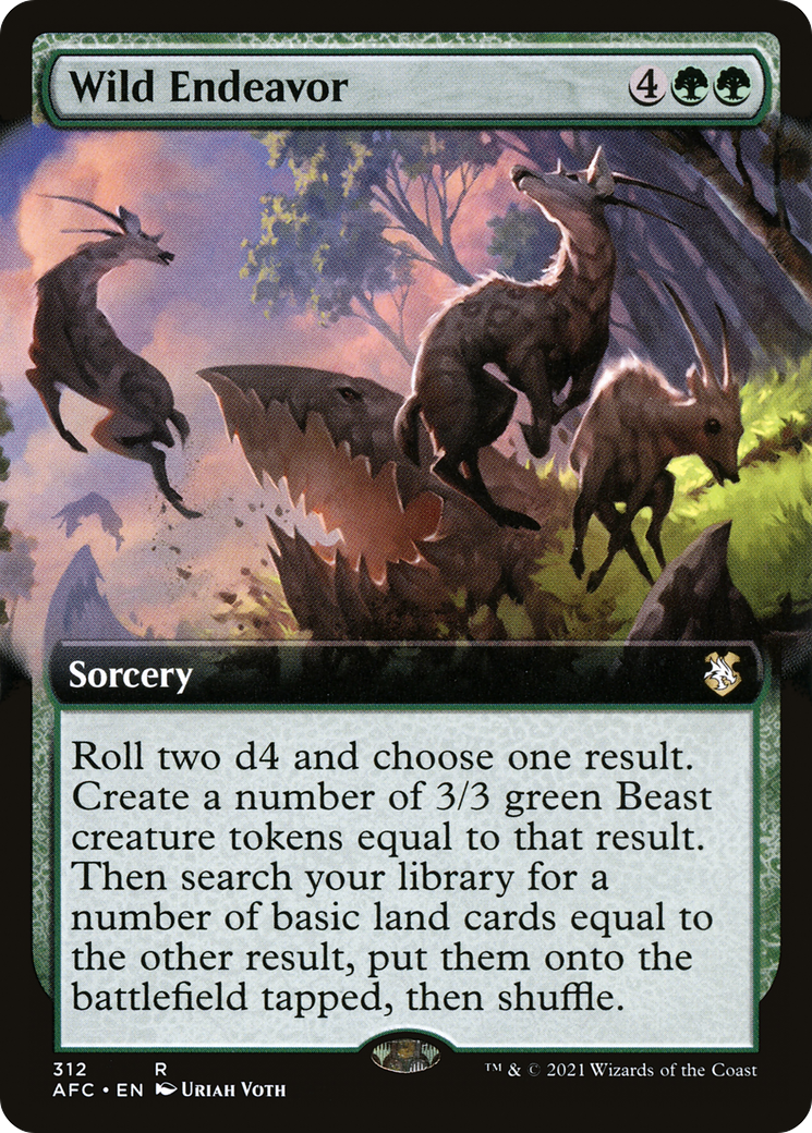 Image of Wild Endeavor (Extended Art) [Dungeons & Dragons: Adventures in the Forgotten Realms Commander]