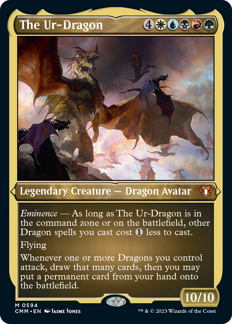 Image of The Ur-Dragon (Foil Etched) [Commander Masters]