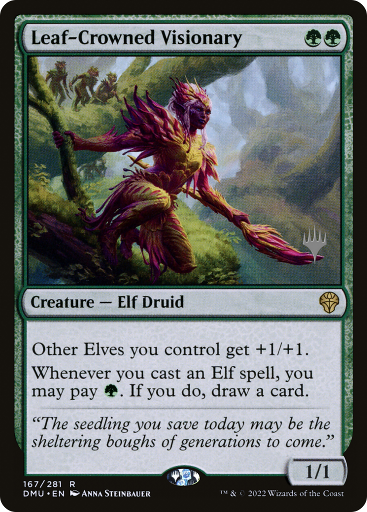 Image of Leaf-Crowned Visionary (Promo Pack) [Dominaria United Promos]