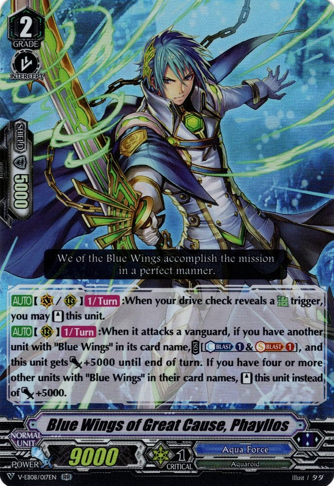 Image of Blue Wings of Great Cause, Phayllos (V-EB08/017EN) [My Glorious Justice]