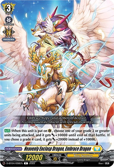 Image of Heavenly Enclasp Dragon, Embrace Dragon (D-BT04/098EN) [Awakening of Chakrabarthi]