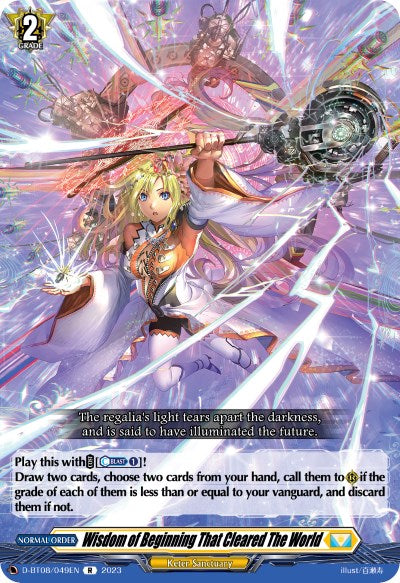 Image of Wisdom of Beginning That Cleared The World (D-BT08/049EN) [Minerva Rising]