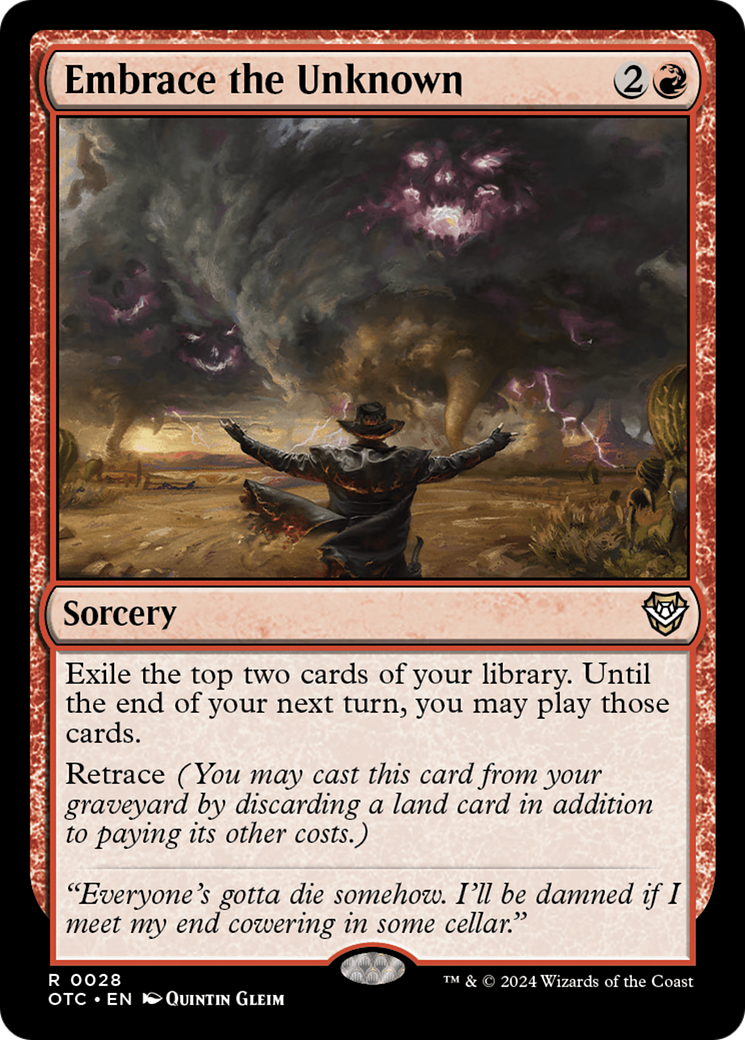 Image of Embrace the Unknown [Outlaws of Thunder Junction Commander]