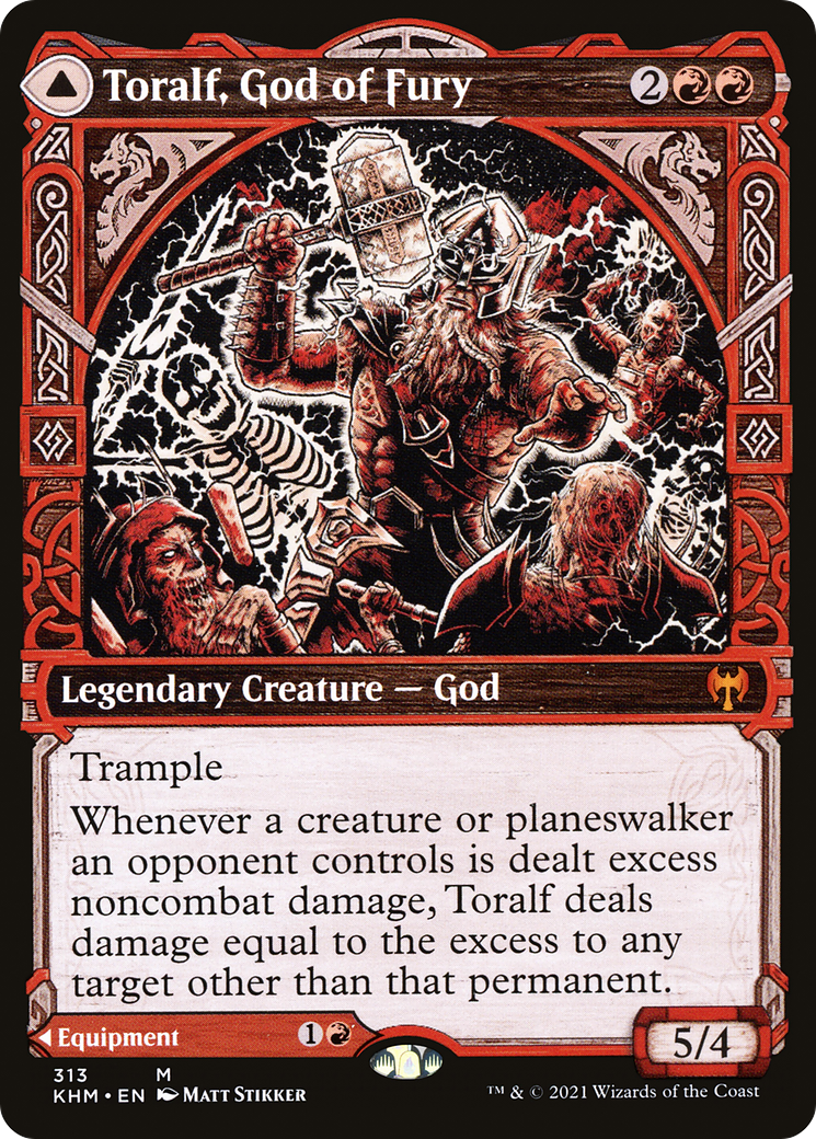 Image of Toralf, God of Fury // Toralf's Hammer (Showcase) [Kaldheim]