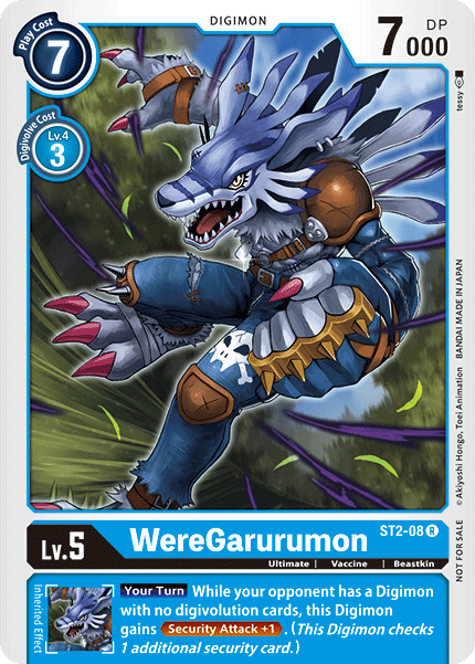 Image of WereGarurumon [ST2-08] (Tamer Party) [Starter Deck: Cocytus Blue Promos]
