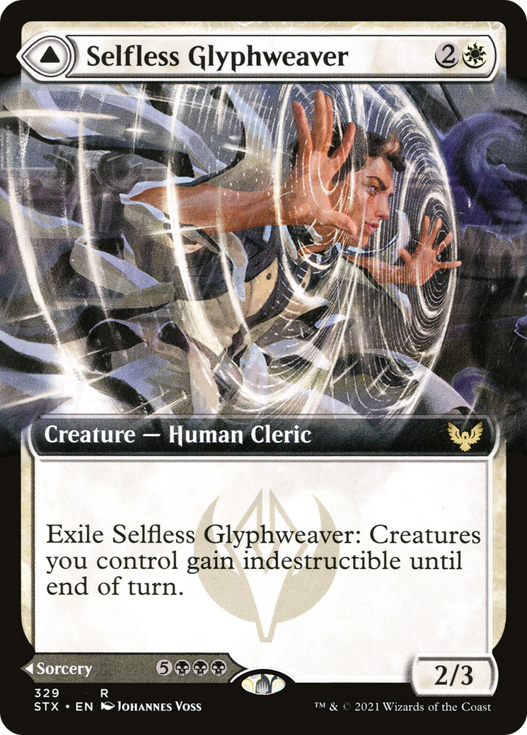 Image of Selfless Glyphweaver // Deadly Vanity (Extended Art) [Strixhaven: School of Mages]